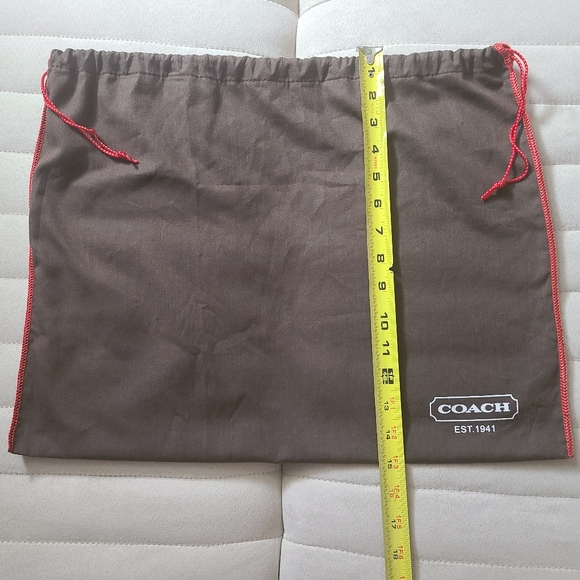 ❣️COACH Dust Bag Protection Storage Bag Brown with Red Drawstring - Picture 4 of 5
